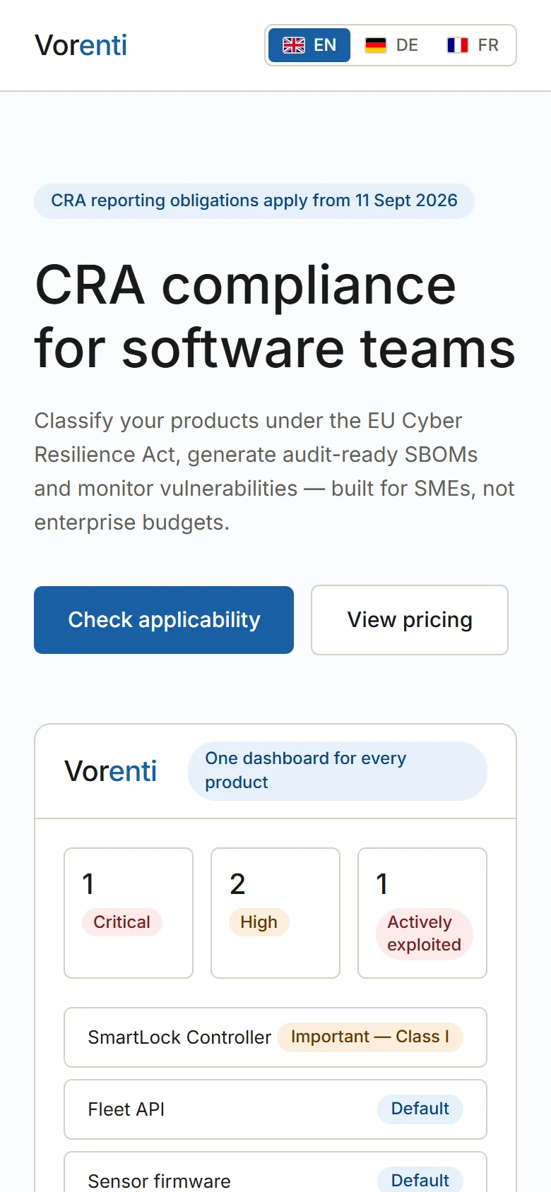 Vorenti на телефоне